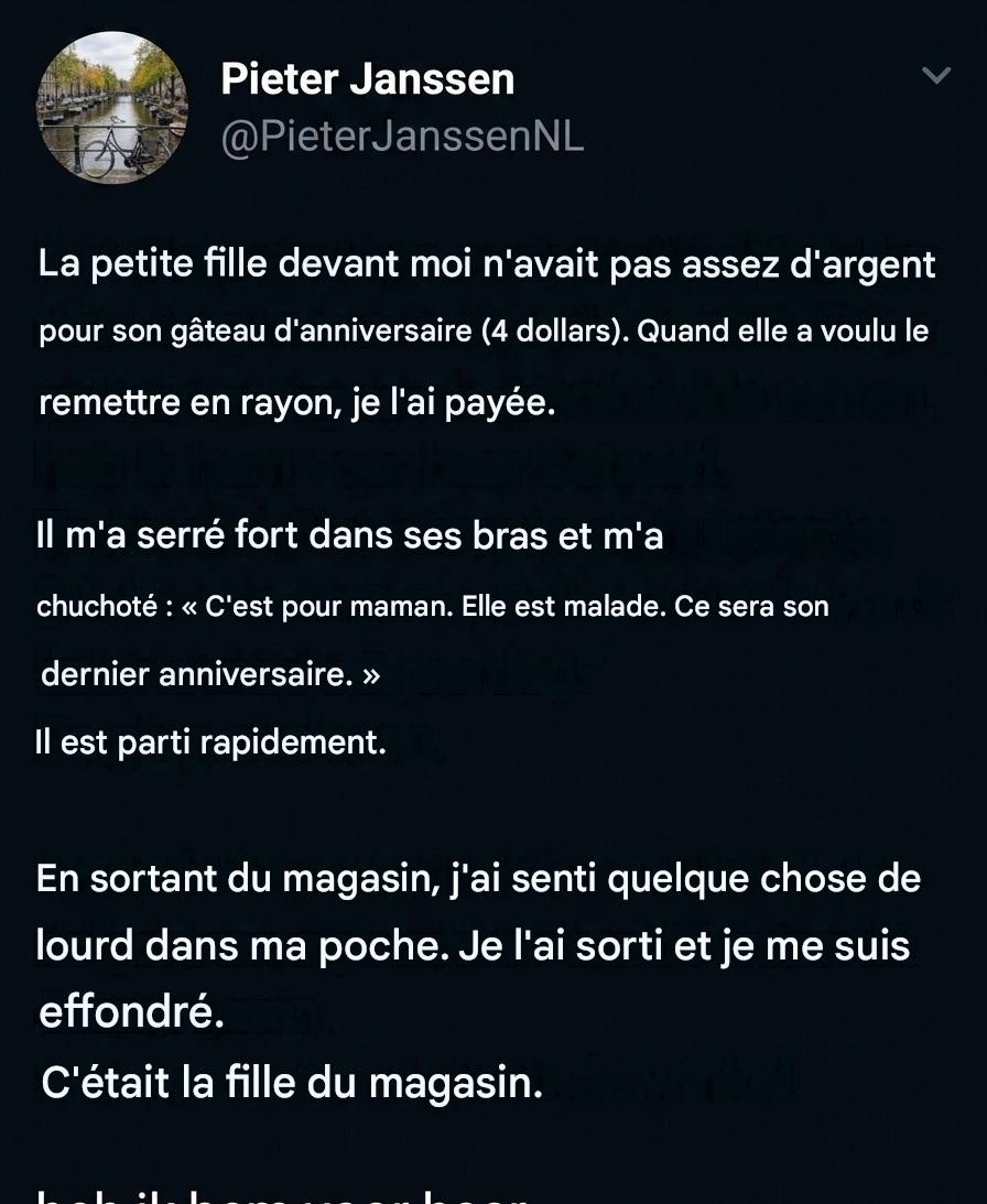 Un petit geste au supermarché que je n’oublierai jamais.