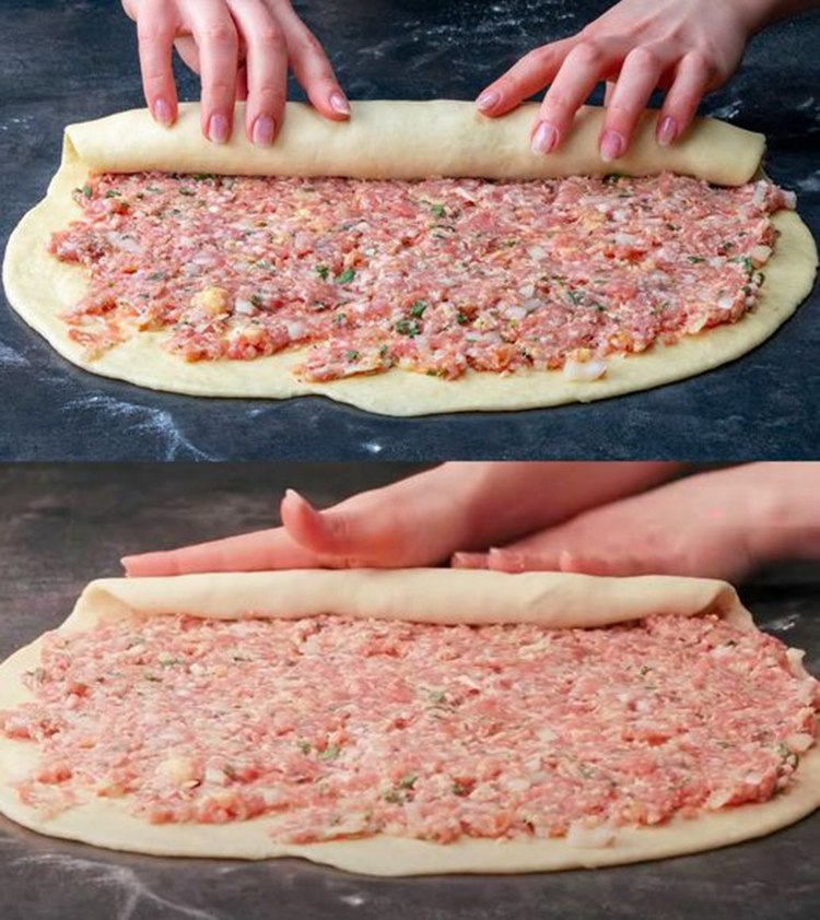 🥖✨ Pâte à la viande hachée, en 10 minutes au four – ULTRA délicieux ! ✨🥖