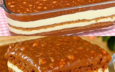 Gâteau au miel avec caramel et noix