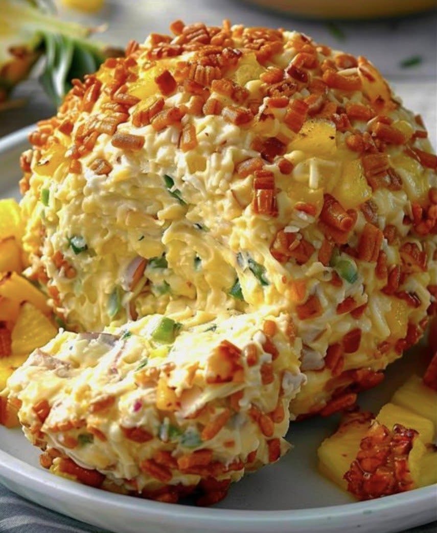 # Boule de fromage à l’ananas et aux noix de pécan