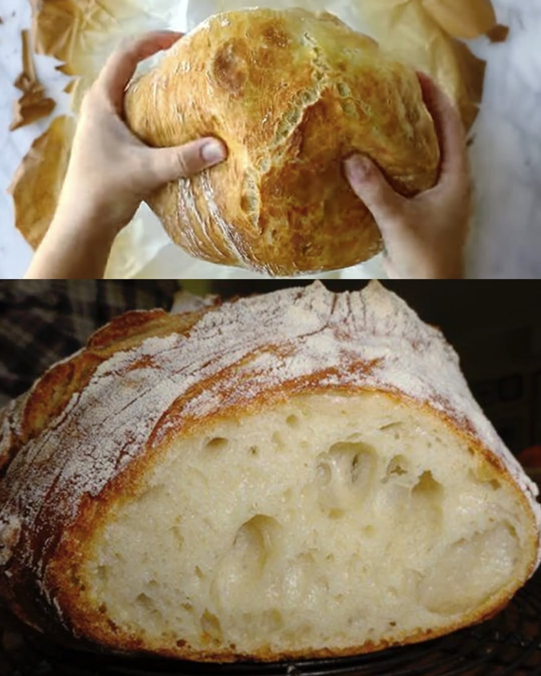 Préparez vous-même un pain artisanal sans pétrissage, bien meilleur que le pain du commerce.