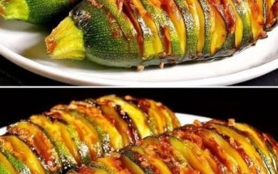 Courgettes Hasselback cuites à la friteuse à air chaud : tendres, croustillantes et ultra délicieuses