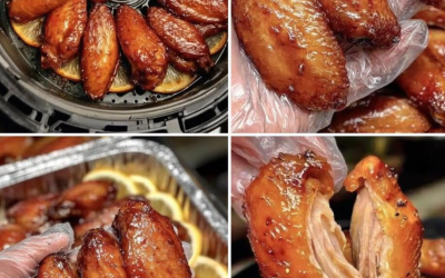 Ailes de poulet au miel et à l’ail cuites à la friteuse à air