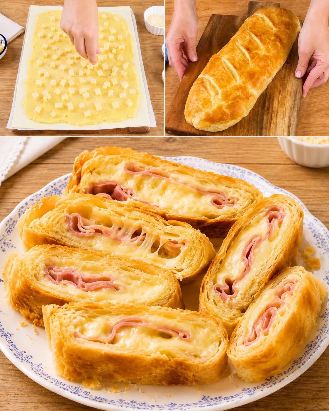 Rouleau de pâte feuilletée aux pommes de terre : une recette facile et savoureuse pour un plat principal filandreux et irrésistible