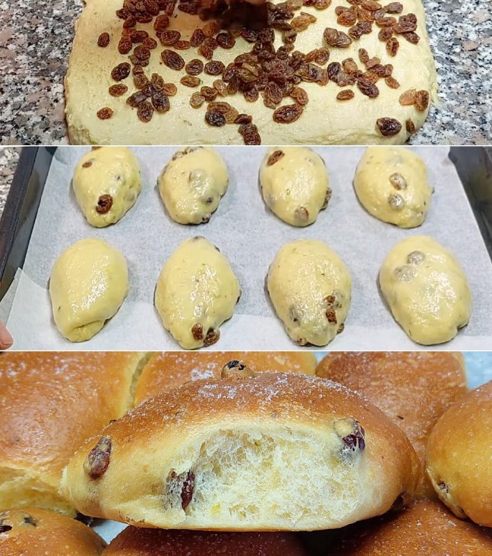 Délices moelleux : Maritozzi maison aux raisins secs