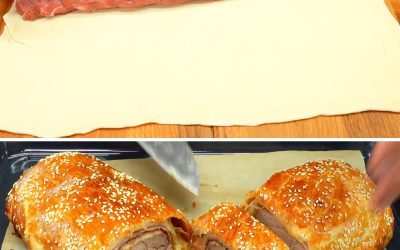 Queue de porc en croûte feuilletée absolument délicieuse ! Une excellente recette à essayer absolument…