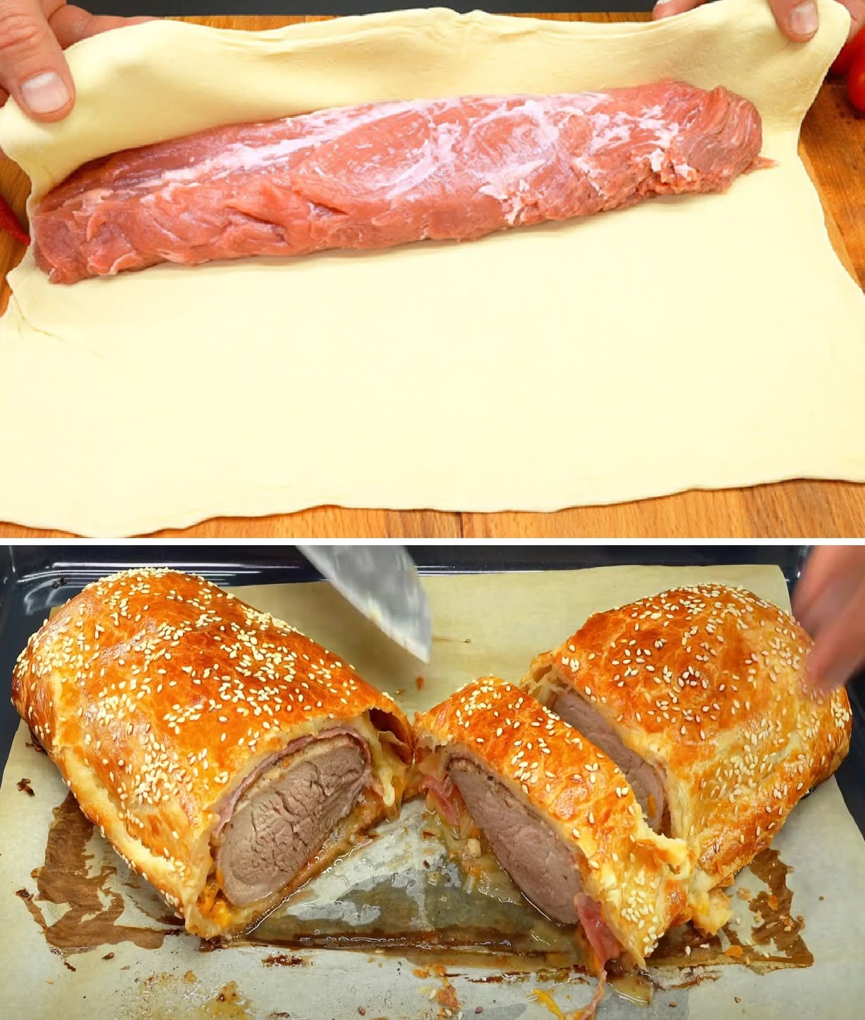 Queue de porc en croûte feuilletée absolument délicieuse ! Une excellente recette à essayer absolument…