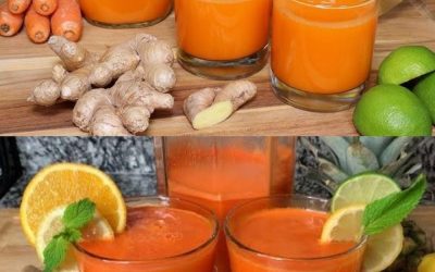 ananas, de curcuma, de carotte et de citron