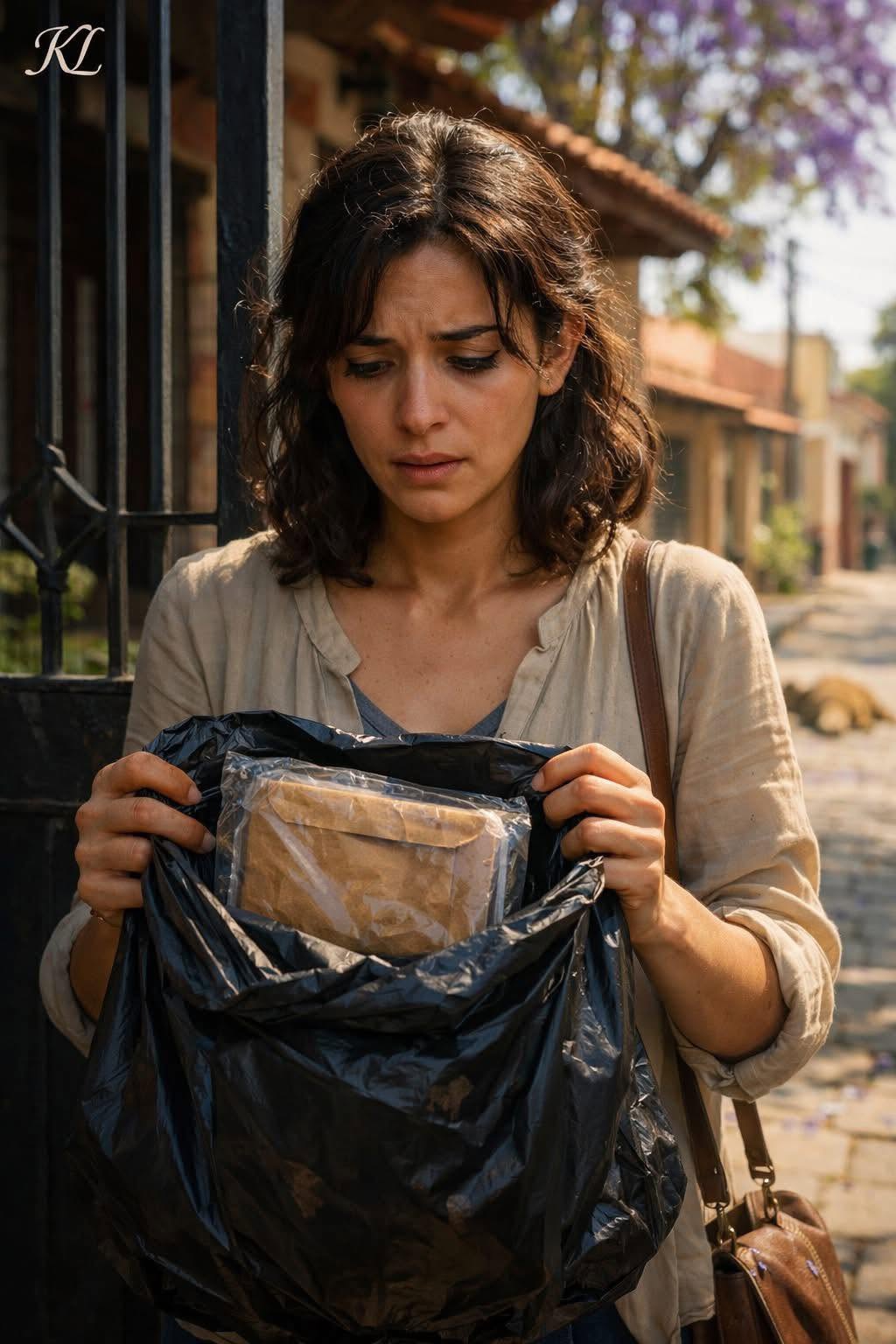 J’ai été mise à la porte de chez mon mari sans rien… mais mon beau-père m’a donné un sac-poubelle, et quand je l’ai ouvert au portail, il m’a sauvé la vie !
