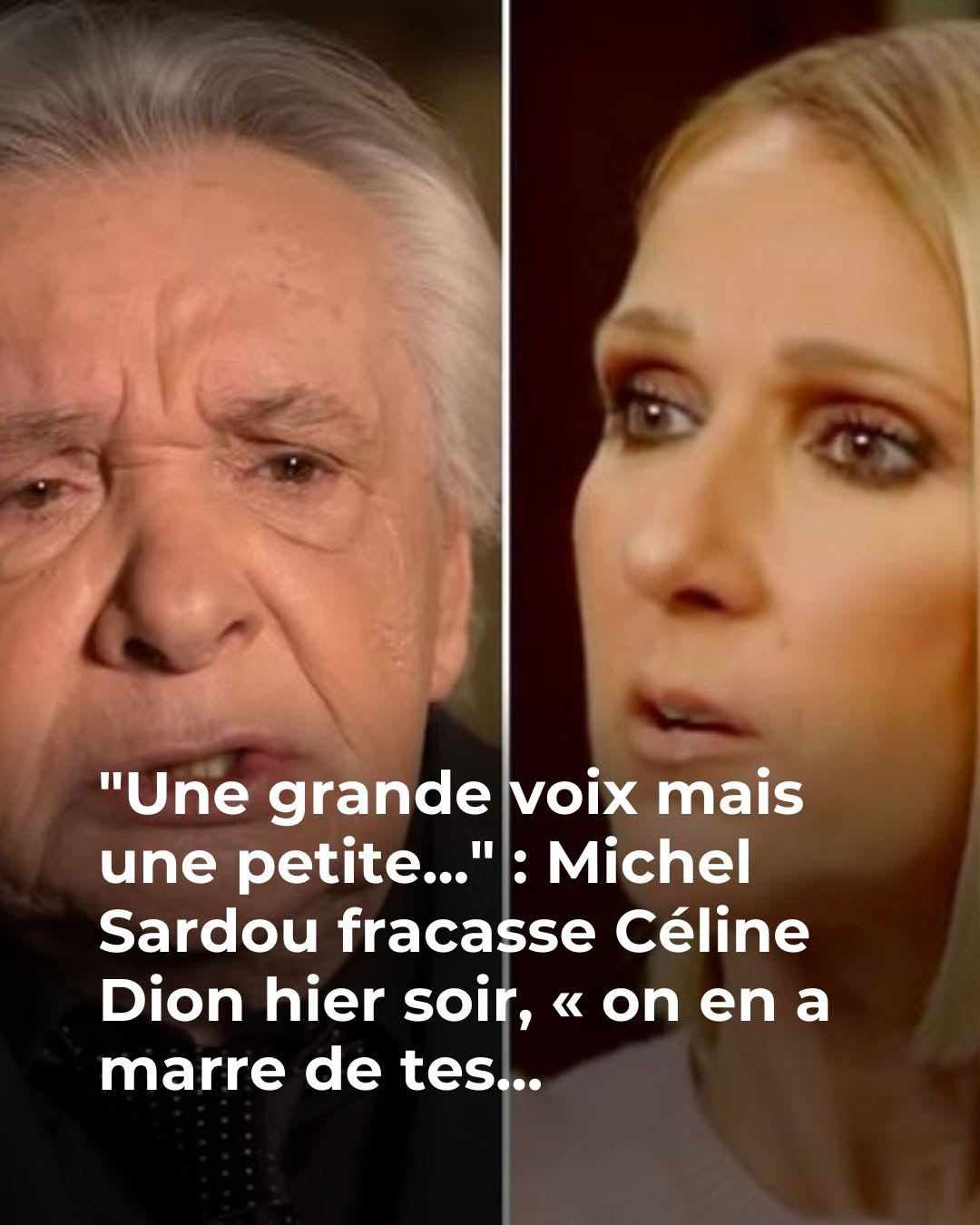 “Je suis spécial” : Michel Sardou tacle Céline Dion, avec qui il avait chanté en duo