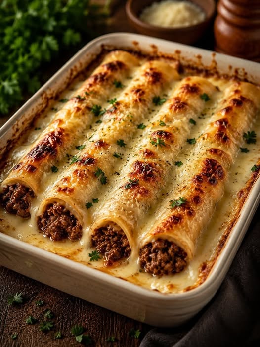 Cannellonis au bœuf sauce béchamel