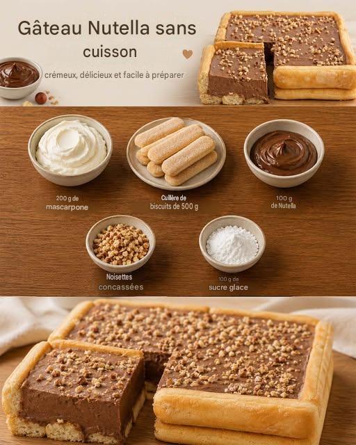 Gâteau au Nutella sans cuisson, simple et incroyablement délicieux