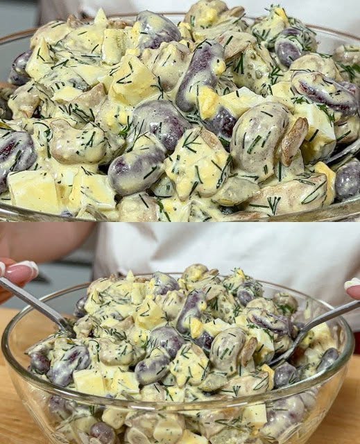 Presque personne ne connaît cette recette de salade ! Elle est tellement délicieuse qu’on pourrait la préparer tous les jours ! Vous trouverez la recette dans les commentaires. Je l’ai envoyée à ceux qui m’ont remercié.
