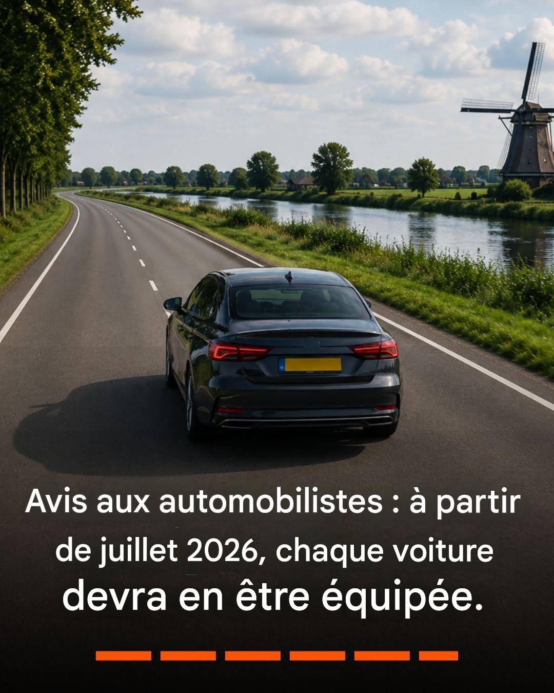 Avis aux automobilistes : à partir de juillet 2026, chaque voiture devra en être équipée.