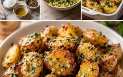 Pommes de Terre Rôties à l’Ail et au Beurre Persillé