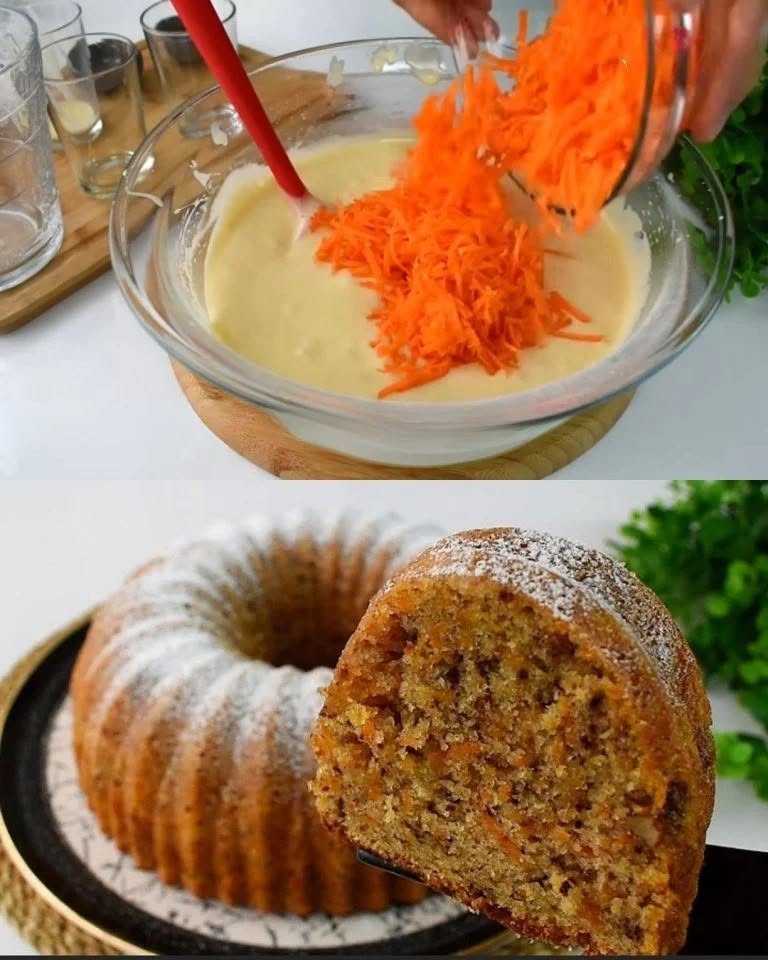 Gâteau aux carottes et aux noix ! Vous allez adorer ce gâteau. Rapide et facile à préparer.