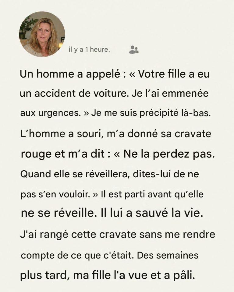 La cravate rouge : une histoire qui prouve que la bonté perdure.