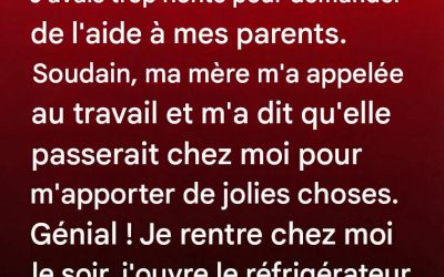 La nuit où j’ai ouvert le réfrigérateur et compris ce que ma mère ne m’avait jamais dit avec des mots