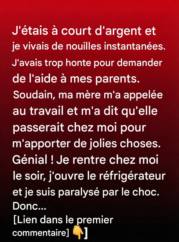 La nuit où j’ai ouvert le réfrigérateur et compris ce que ma mère ne m’avait jamais dit avec des mots