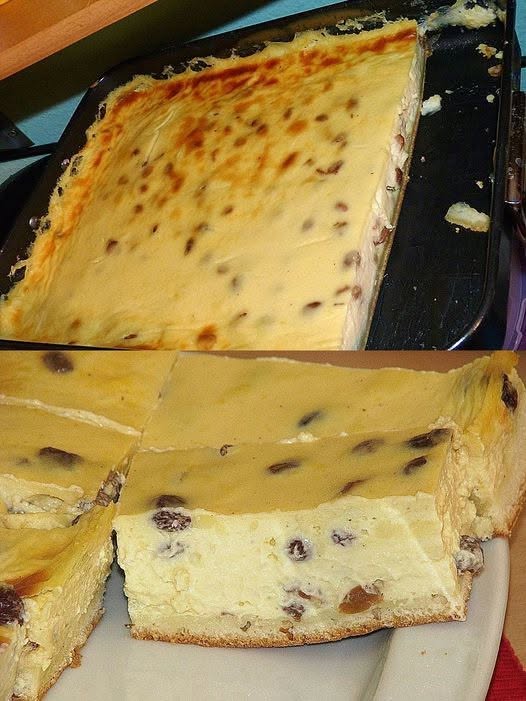 Gâteau à la crème aigre de grand-mère, 120 g de fromage blanc allégé et pudding à la vanille