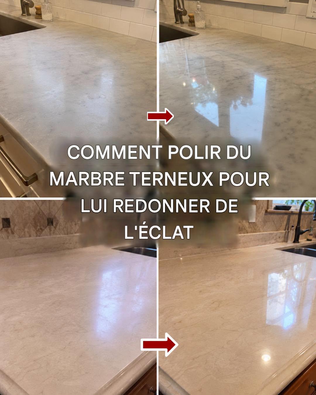 Marbre ultra propre et brillant composé d’ingrédients naturels simples