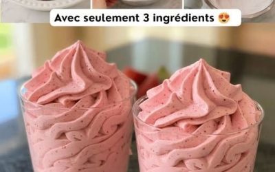Mousse Fraise Ultra Crémeuse — 3 Ingrédients & Résultat Bluffant