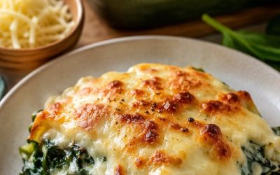 Gratin d’épinards au fromage et à la béchamel onctueuse – un plat délicieux que toute la famille adorera