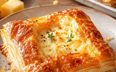 Pâte feuilletée croustillante au brie, au miel et au thym – une délicieuse entrée prête en quelques minutes