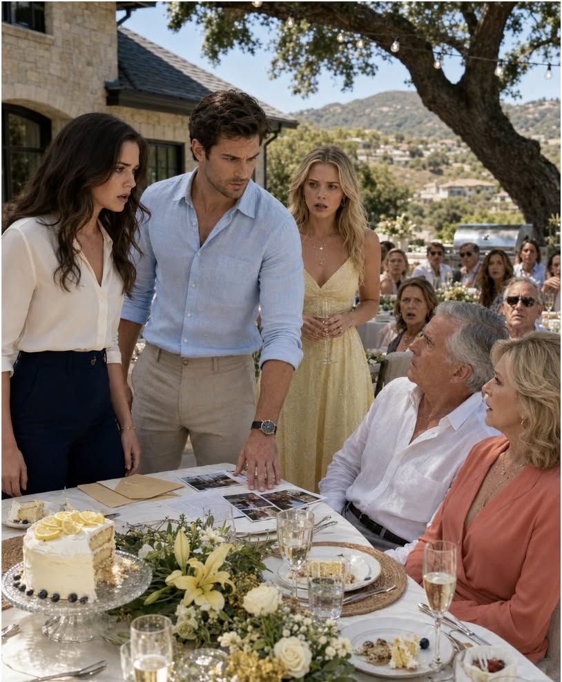 Lors de notre barbecue familial, ma sœur a de nouveau essayé de m’humilier devant 32 membres de la famille. Elle a souri à mon fiancé et a dit : « Tu peux trouver mieux qu’elle. Appelle-moi quand tu t’en rendras compte. » Mon père a ri et ma mère est restée assise à faire semblant de ne pas entendre. Je n’ai rien dit et j’ai continué à couper le gâteau. Puis mon fiancé a posé son verre, s’est dirigé droit vers la table de mes parents et a sorti une petite enveloppe de sa veste. « En fait, » a-t-il dit, « j’avais prévu ça. » À l’intérieur se trouvaient les preuves que ma sœur lui écrivait depuis des mois.