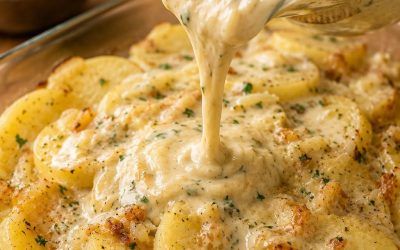 Pommes de Terre Crémeuses au Parmesan Cuites au Four