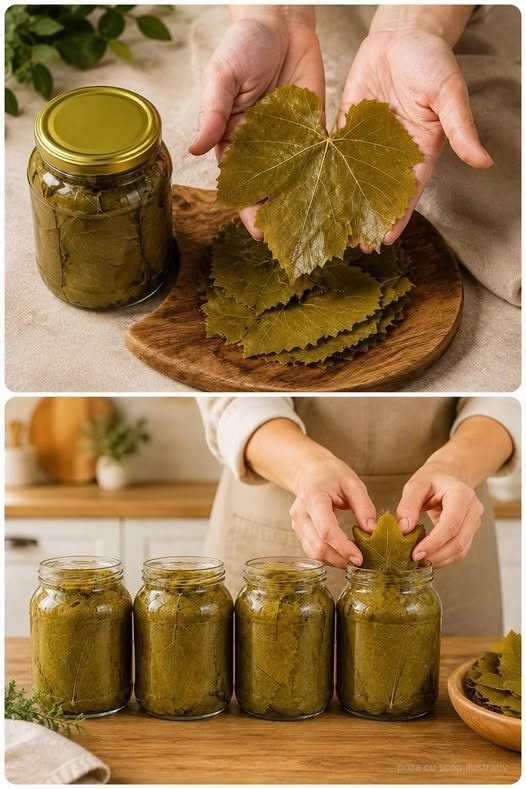 Feuilles de vigne dans un verre, comme autrefois. SI VOUS SOUHAITEZ RECEVOIR D’AUTRES RECETTES DE MA PART, ÉCRIVEZ « OUI ».
