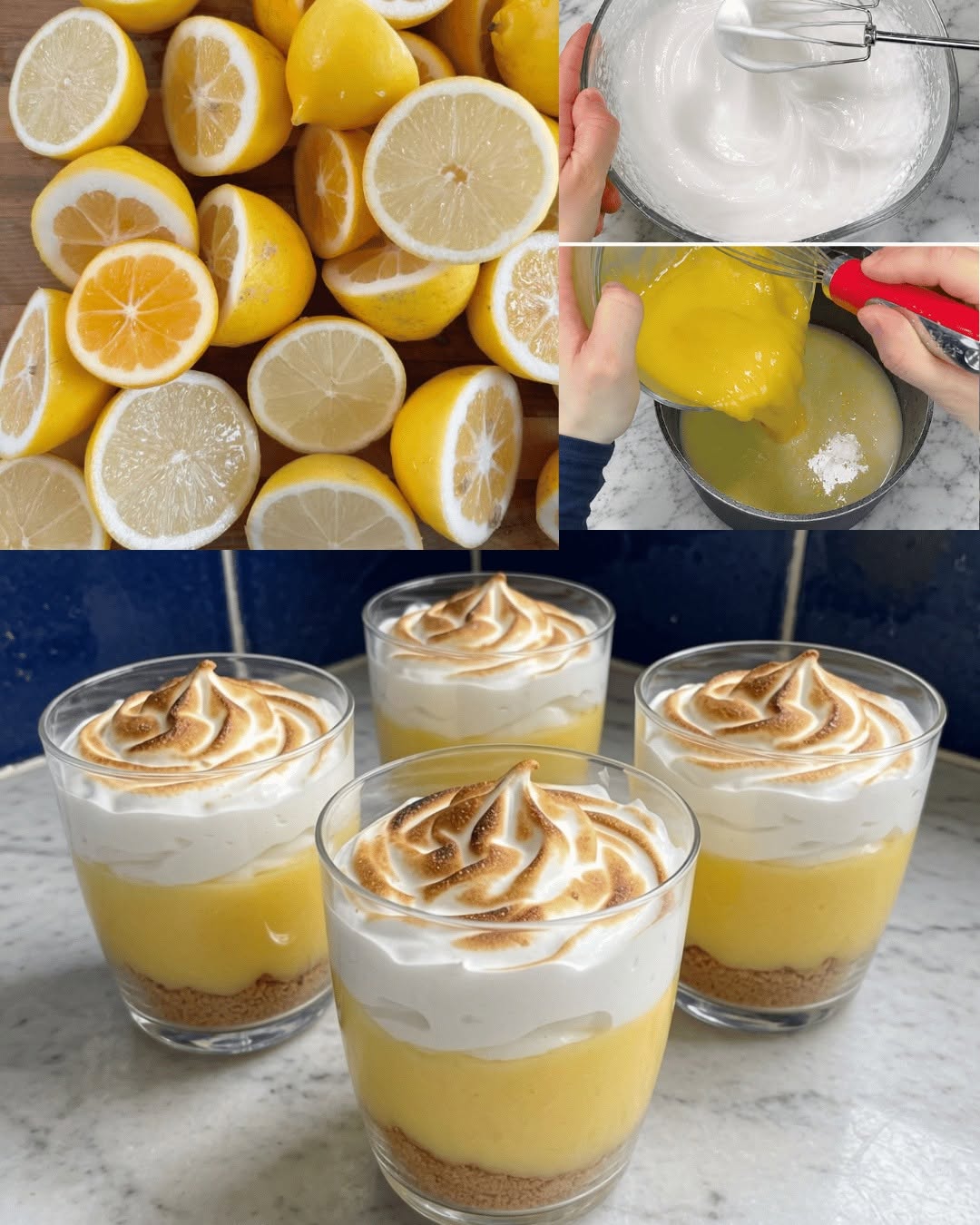 💛 En été, les recettes les plus simples sont les plus agréables… 🍋 Ce dessert sans cuisson est frais, délicieux et prêt en un rien de temps. Un vrai petit bijou à partager ! 😍
