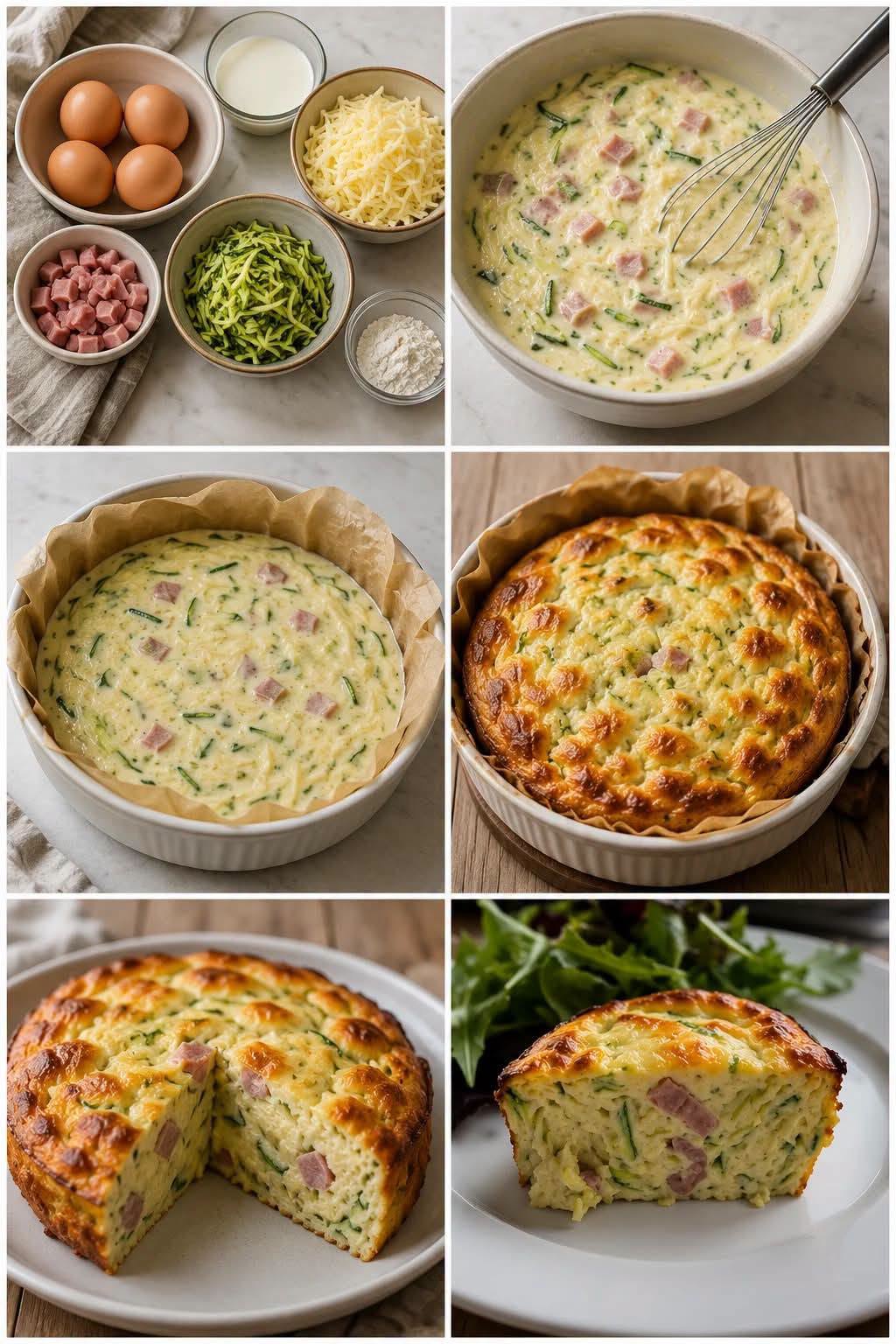 Flan de courgettes au bacon, fondant au centre et gratiné
