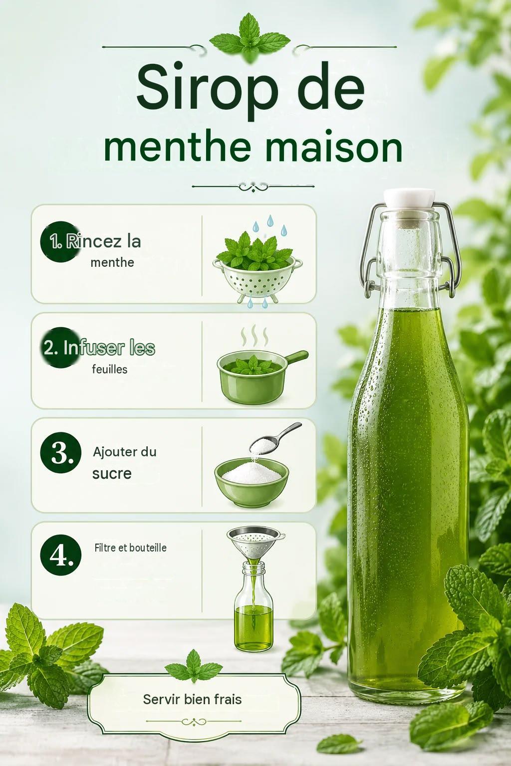 Sirop de menthe maison frais et facile
