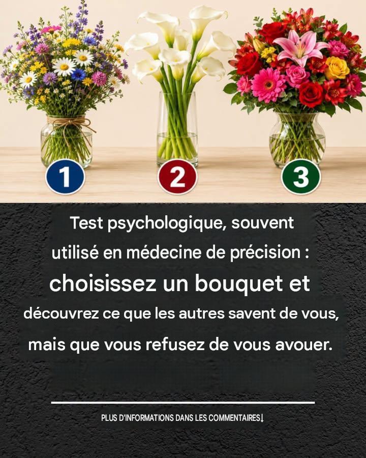 Un test psychologique d’une précision effrayante : choisissez un bouquet et découvrez ce que les autres savent de vous mais qu’ils ne s’avouent pas.