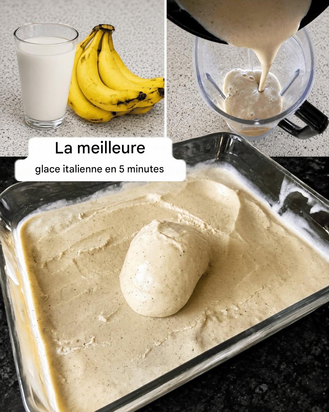 La glace à la banane la plus onctueuse que vous ayez jamais goûtée 🍌🍦 tout simplement ! La meilleure glace italienne en 5 minutes