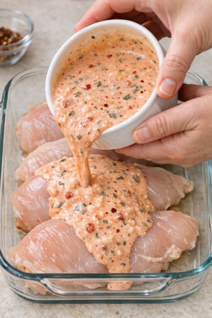 Poulet rôti aux tomates et au basilic