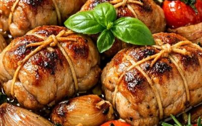 Paupiettes de veau au four avec tomates confites