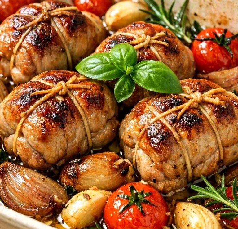 Paupiettes de veau au four avec tomates confites