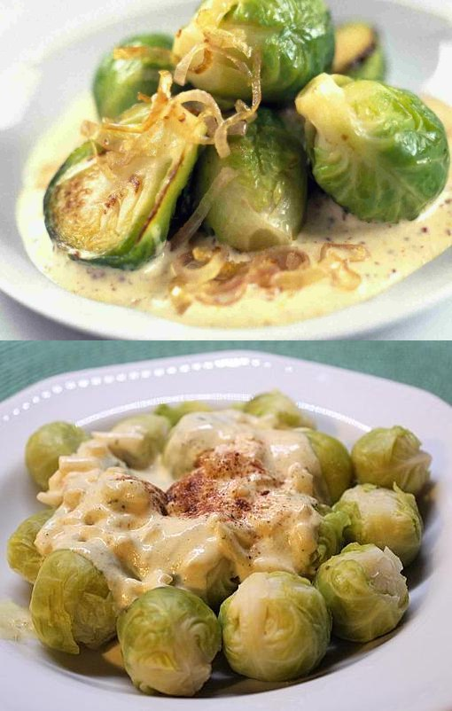 Ooohhhh manoman, comment m’enchanter est ce plat : coles de Bruselas en salsa cremosa de mostaza.