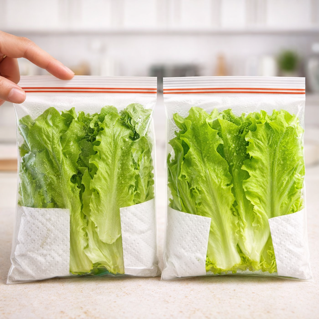 🥬La laitue reste enfin fraîche plus longtemps : l’astuce simple qui fonctionne vraiment😳✨