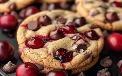 Biscuits aux pépites de chocolat et aux cerises Maraschino