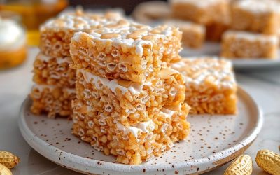 Barres de riz soufflé au beurre de cacahuète