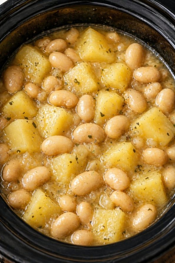 Pommes de terre et haricots à la mijoteuse