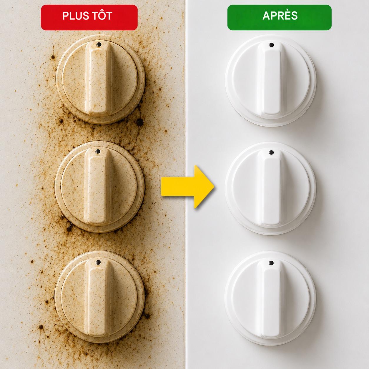 Comment nettoyer les poignées de cuisine jaunies : cette astuce maison simple est vraiment efficace.✨🧼