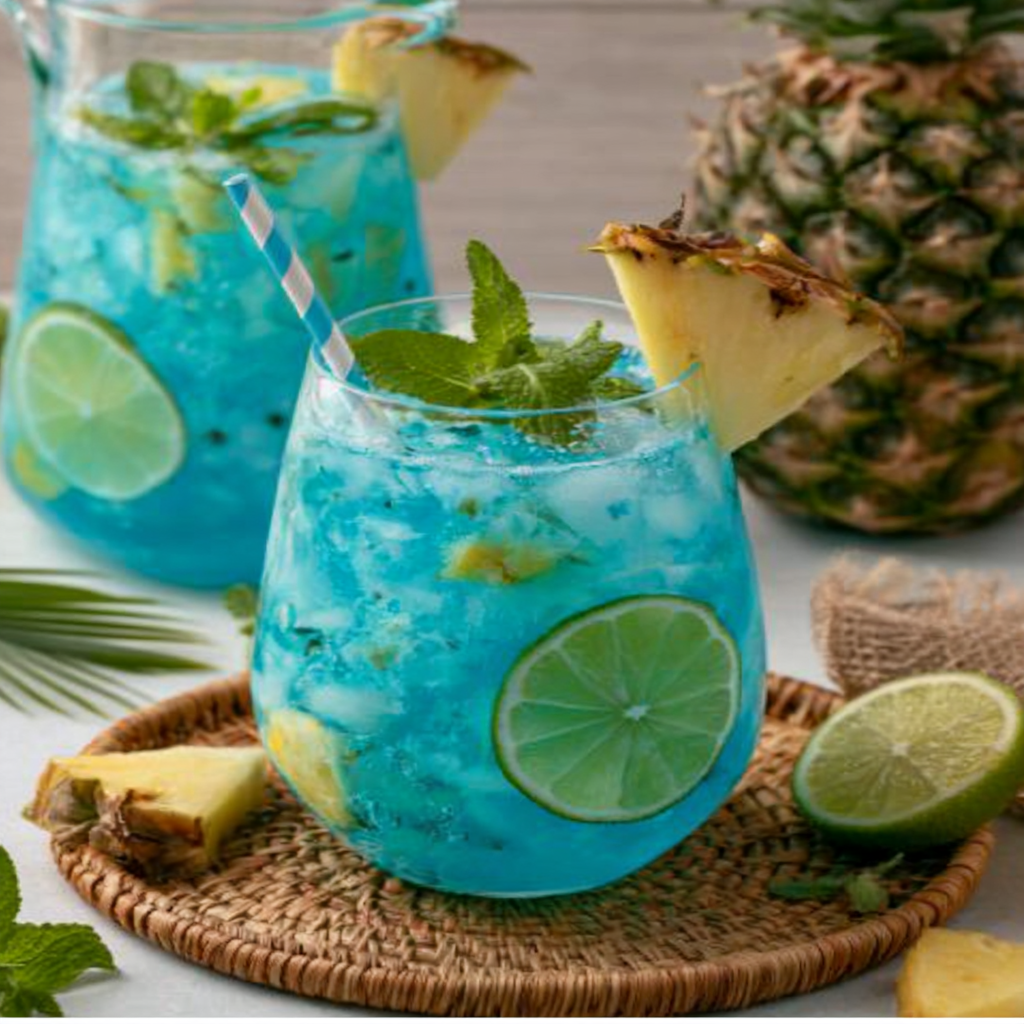 Punch sans alcool Tropical Blue : une boisson rafraîchissante pour l’été