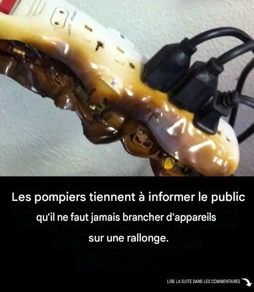 Objets à ne jamais brancher sur une multiprise