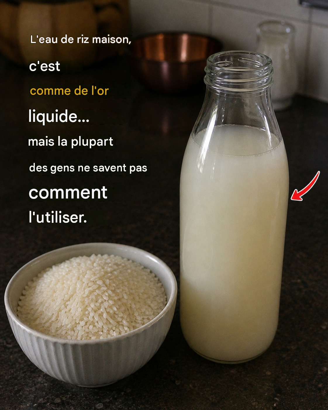 L’eau de riz, c’est comme avoir de l’or à la maison… mais peu de gens savent comment l’utiliser. Voir le premier commentaire.
