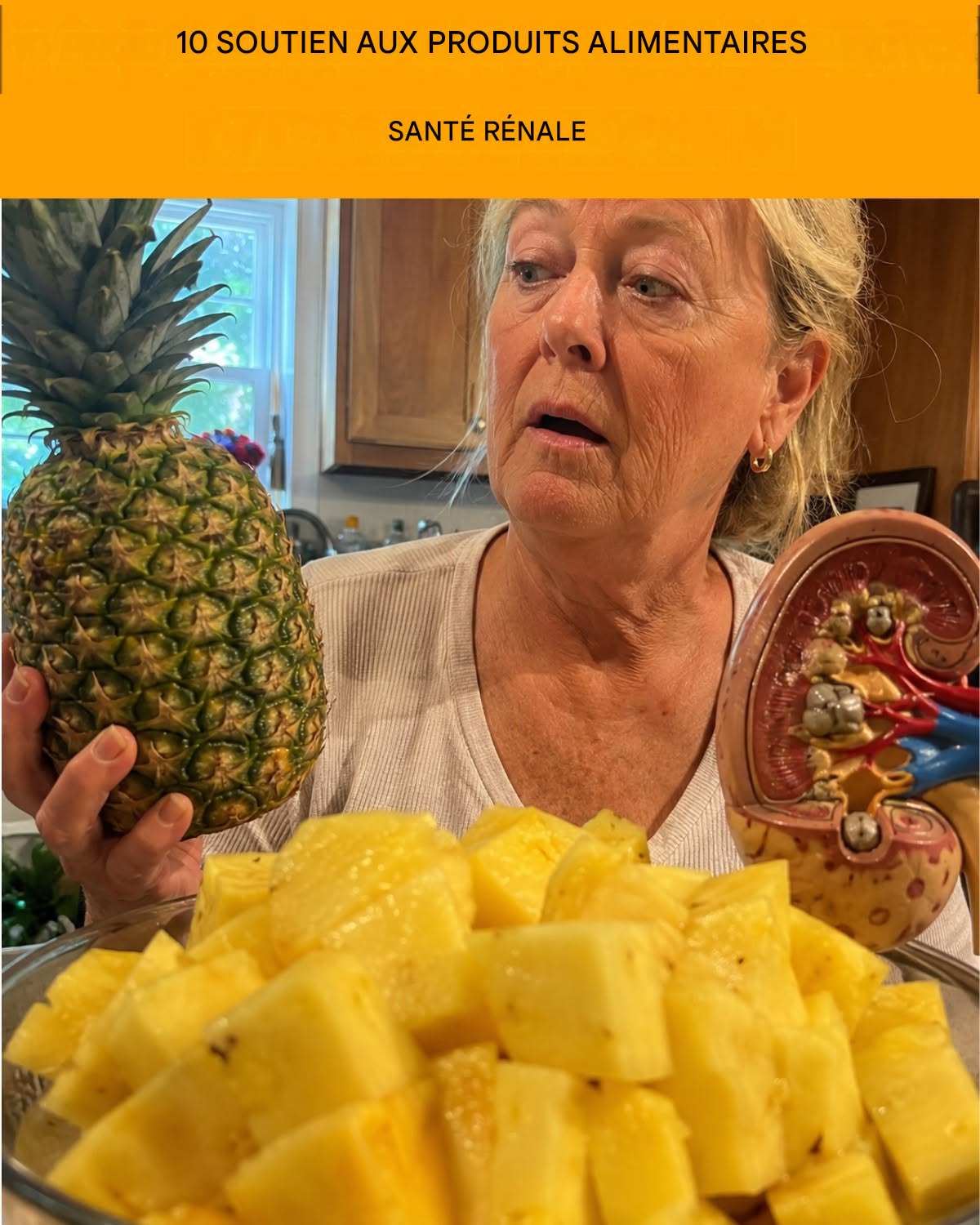 Présence de protéines dans les urines ? L’ananas peut soulager les reins surmenés.