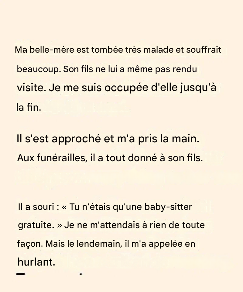 Le lendemain des funérailles, plus rien n’était pareil.